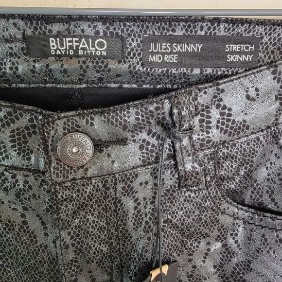 Buffalo Jeans NWT Jules Skinny Mid Rise Lace Print Skinny Pants Size 28 - Picture 4 of 6
